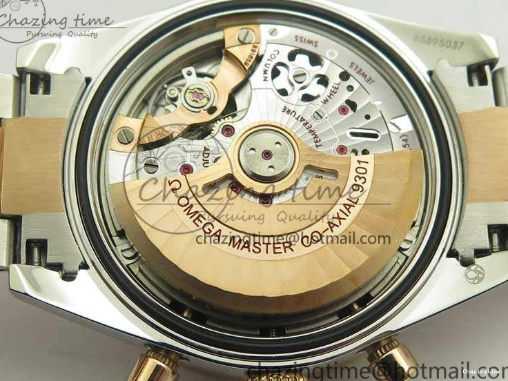 0106 Thermal Speedmaster ’57 Co-Axial SS RG OMF 1:1 Best Edition White Dial On SS RG Bracelet A9300 (Free Leather Strap) 8074